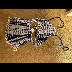 Blue and white 2 piece set